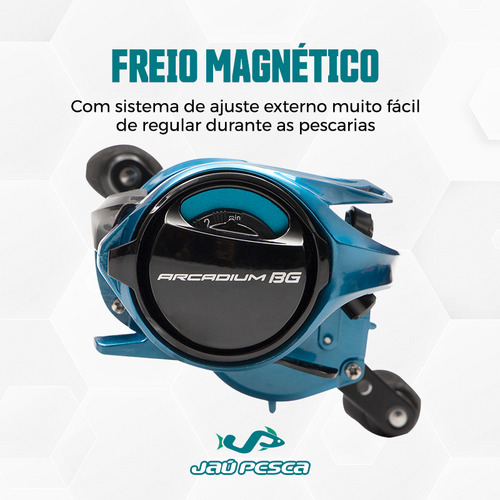 Carretilha Arcadium Bg 400 Esquerda Drag 15kg 7-Rolamentos