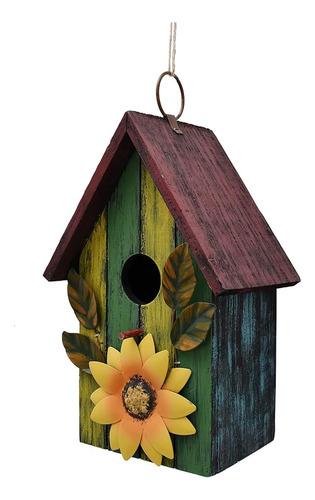 Casita De Pájaro Decorativa De Madera Pintada A Mano Casa Co