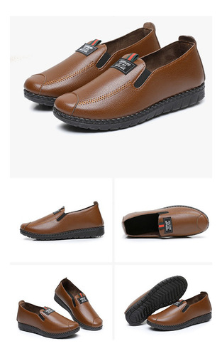 N Mocasines Casuales Para Mujer Zapatos De Cuero Cómodos