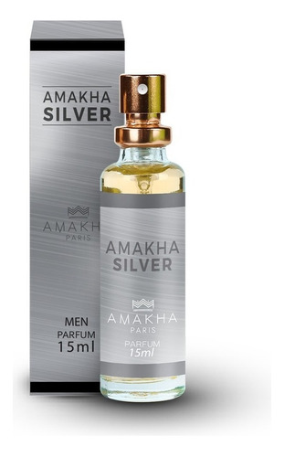 Perfume Silver Amakha Paris 15ml Excelente P/bolso Men Volume Da Unidade 15 Ml