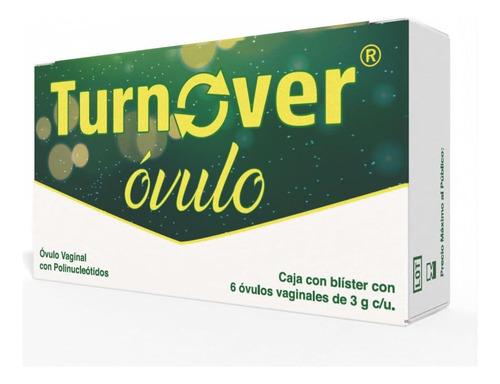 Turnover Ovulo Vaginal 3 G C/u C/polinucleotidos Caja C/6