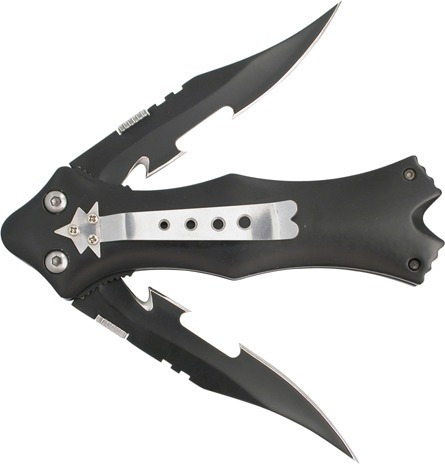 Imagen 3 de 9 de Cuchillo Navaja Ninja Doble Hoja Tactica Master Cutlery