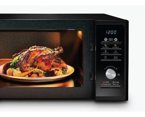 Imagen 5 de 10 de Microondas Con Grill Samsung 23 Litros Mg23f3k3tak Negro Lh