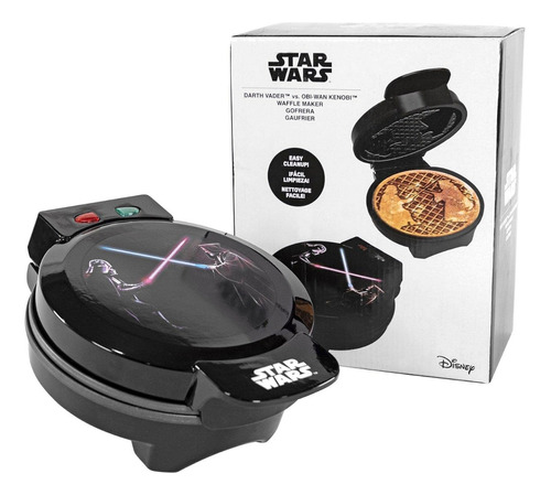 Uncanny Brands Star Wars Waffle Maker - Darth Vader &obi-wan