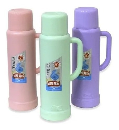 Imagen 1 de 1 de Termo 1lt Terra Color Pastel Violeta Verde Rosa Lumilagro