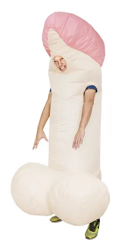 Vestido De Pene De Poliéster Inflable, Disfraz Genital Diver