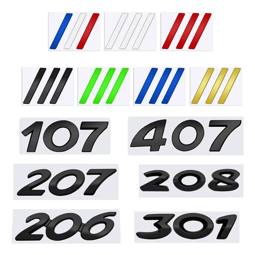 Para Peugeot 107 206 207 208 301 307 308 508 Logo Sticker