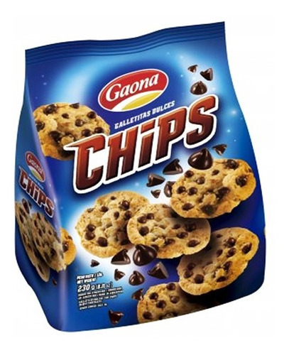 Galletas Gaona Chips (promo Pack X5u)  Barata La Golosinería