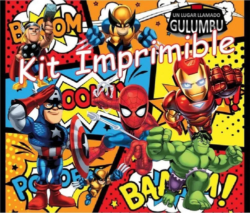 Kit Imprimible Mini Avengers Super Squad Personalizado Pdf