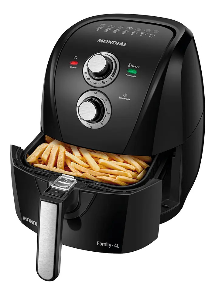 Fritadeira Sem Óleo Air Fryer 4L Mondial 1500W AFN-40-BFS