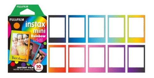 Imagen 7 de 10 de Fujifilm Cartucho Fuji Instax Mini Rainbow 10 Hojas