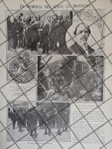 Afiche Antiguo Porfirio Diaz Honra A Ignacio Mariscal 1911