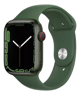 Apple Watch Series 7 (GPS + Cellular, 45mm) - Caja de aluminio color verde - Correa deportiva verde trébol