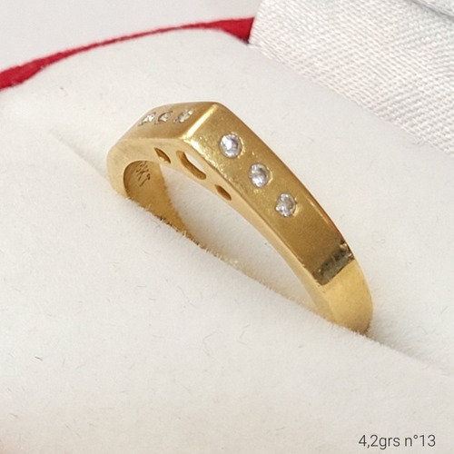 Anillo Oro 18kts Calado Con Cubics 4,2grs N°13 Brumat