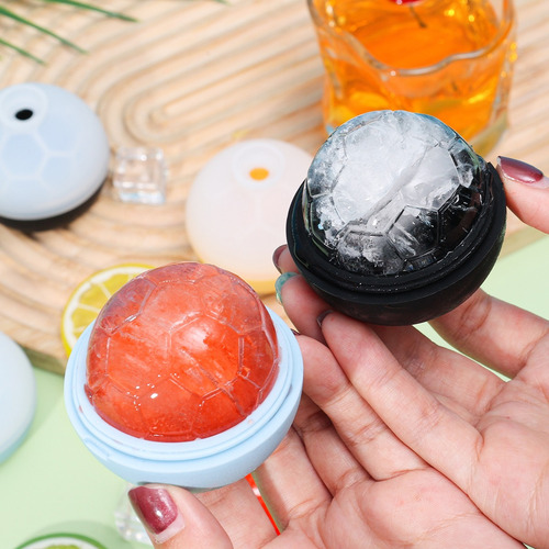 Molde Redondo De Silicona Para Cubos De Hielo, Diseño De Fút