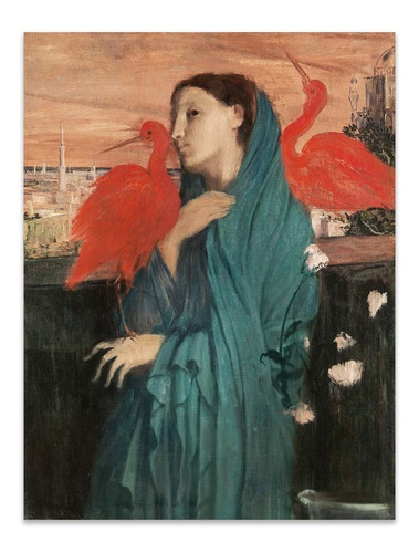 Cuadro Canvas Mujer Joven Con Ibis Edgar Degas 75x100 M Y C