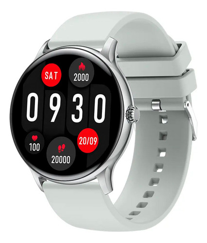 Smartwatch Colmi I10 Silicon Silver Deportes Salud Llamadas Color de la caja Plateado Color de la malla Gris Color del bisel Plateado