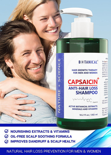 Hair Loss Shampoo Dht Blocker For Hair Growth Capsaicin+ Oil