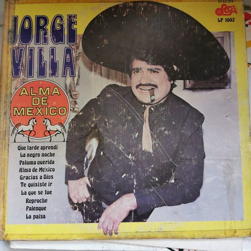 Disco Lp:jorge Villa- Alma De Mexico