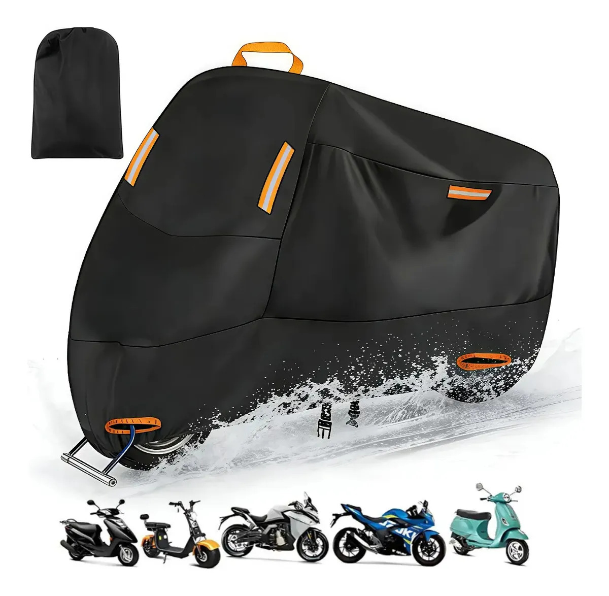 Funda Motocicleta Impermeab Grueso Cubiertas Para Moto Xl