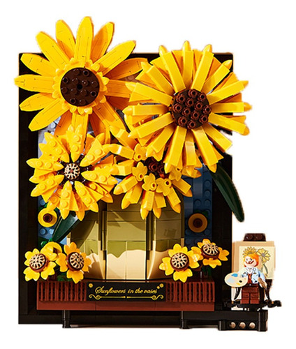 Sunflower In Vase Girassol No Vaso Blocos Para Montar Toptoy