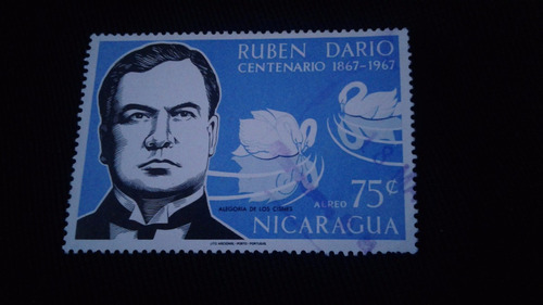 Estampilla Nicaragua Centenario Ruben Dario ((lrbcop227)