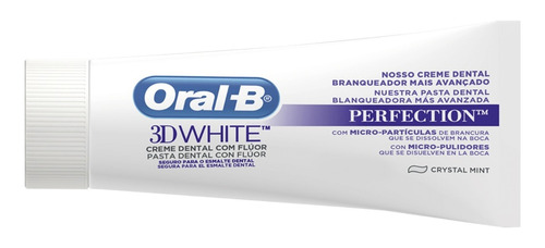 Pack 2 Pasta Dental Oral-b 3d White Perfection 201ml
