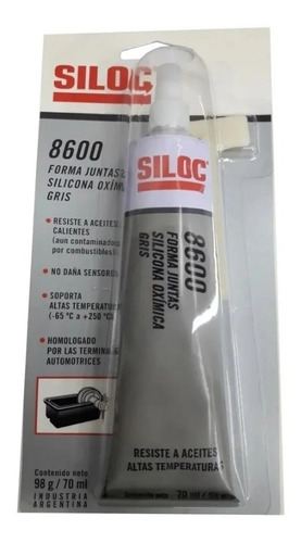 Forma Juntas Siloc 8600 Silicona Gris Pomo 98 Gr