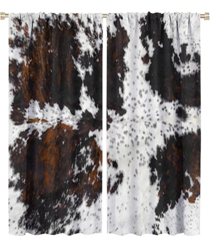 Cortinas Estampadas De Piel De Vaca, Rústicas Cortinas De Pi