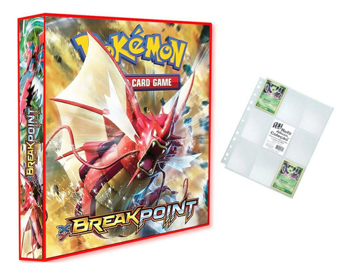 Álbum Pasta Fichário Pokemon Com 10 Folhas Xy Break Point