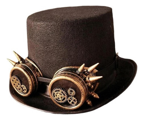 Sombrero Unisex De Estilo Steampunk Con Lentes Talla Gótica