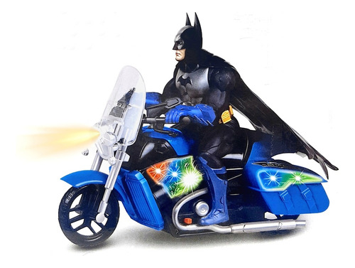 Moto Batman C/ Luces Multicolores Sonidos Y Luz Delantera