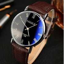 Relogio Yazole Social, Pulseira De Couro, Moda Masculino