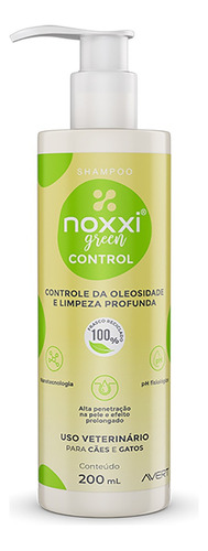 Noxxi Control Shampoo 200ml Avert Imediato 100% Origin Fragrância Nanomelaleuca Tom De Pelagem Recomendado Todas As Pelagens