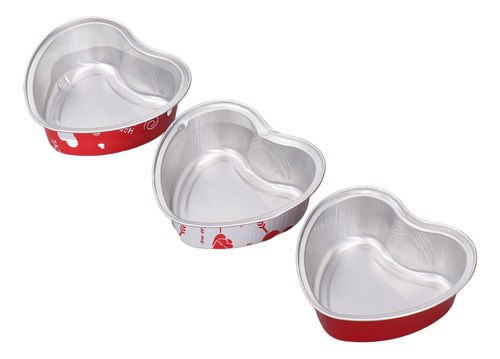 Moldes Para Tartas Con Forma De Corazón De Aluminio, 15 Unid