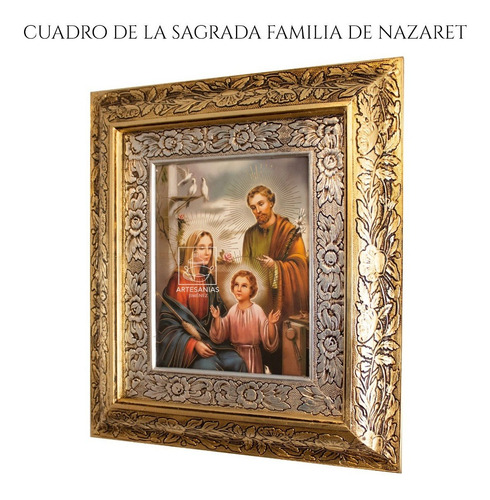 Imagen 3 de 3 de Cuadro Sagrada Familia De Nazaret 45x40 Cm