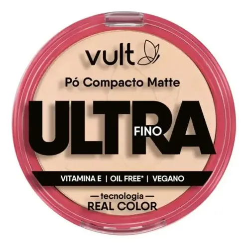 Base de maquiagem em pó compacto Vult Pó Compacto Matte Ultrafino...