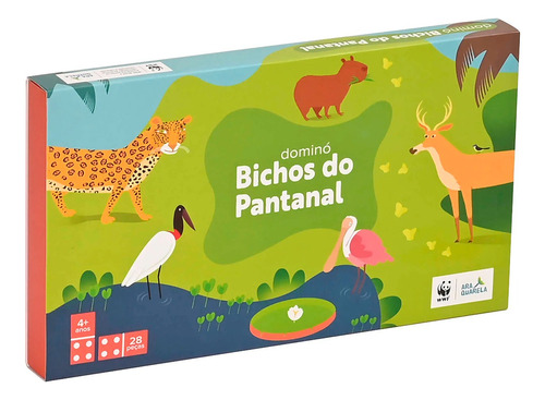 Brinquedo Educativo Dominó Araquarela Bichos Do Pantanal