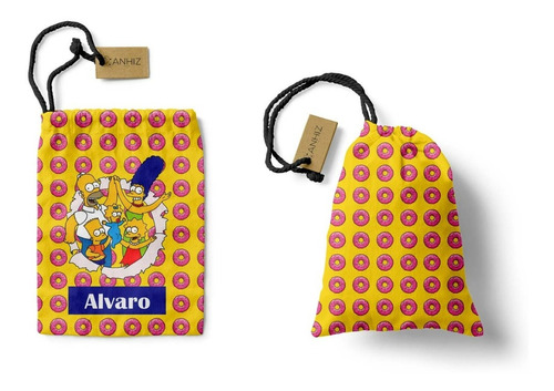 Bolsa Escolar Personalizada Simpsons S41 35x25 Impermeable