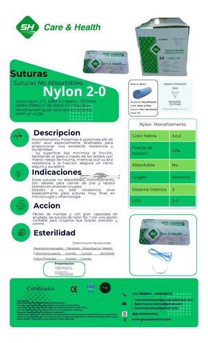 Su-tu-ra Sh Nylon 2-0 Ar