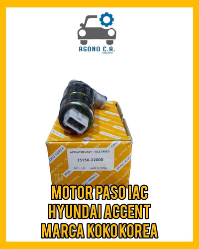 Motor Paso Iac Para Hyundai Accent 1.3/1.5