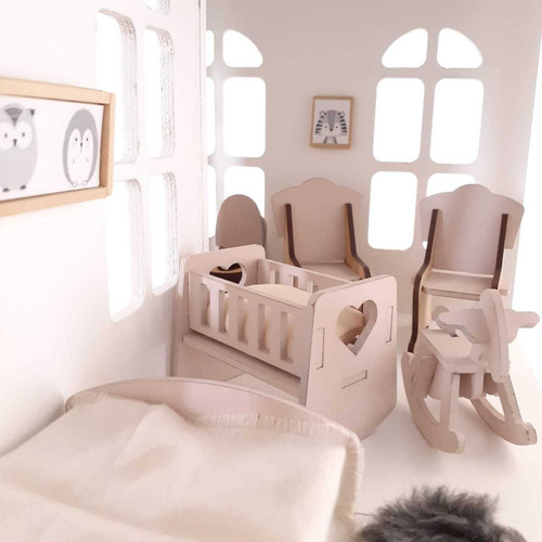 Casita De Muñecas Lol, Pintada Con 26 Muebles Y Deco