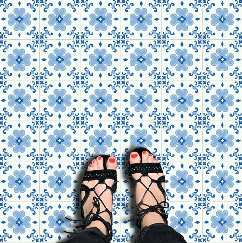 Vinilo Azulejo Mosaico Adhesivo 30x30 Piso X 10u Laminado Color Marsella