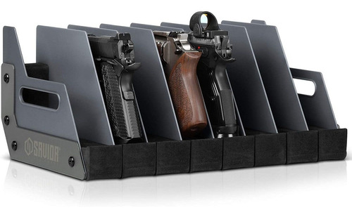 Exhibidor Para Pistola, Revolver - Sw Gray 8 Ranuras.