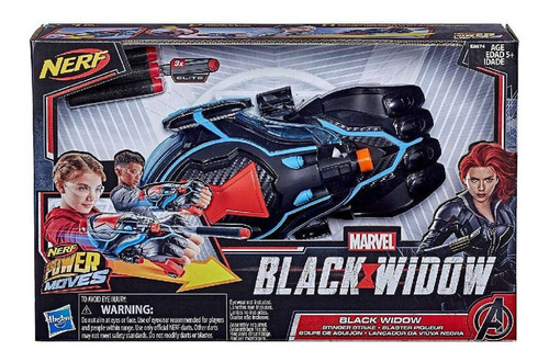 Lançador Power Moves Black Widow Nerf Hasbro E8674 Cor Unico