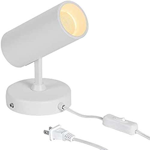 ~? Aisilan Led Plug In Spotlight Ajustable Con Interruptor D