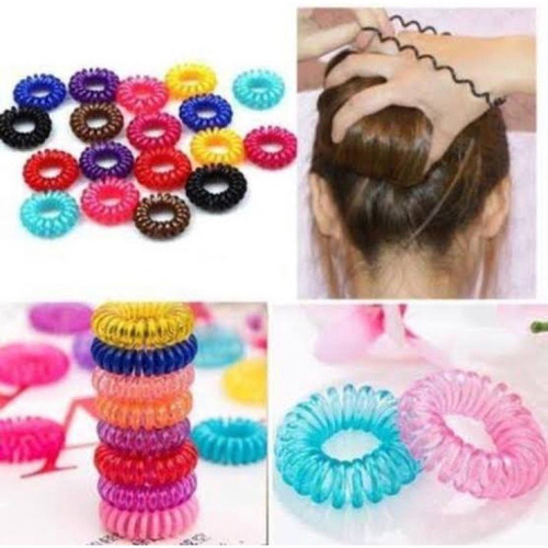 Imagen 4 de 4 de Colitas Colas Espirales Resorte Cabello Pelo Niña Dama Gomas