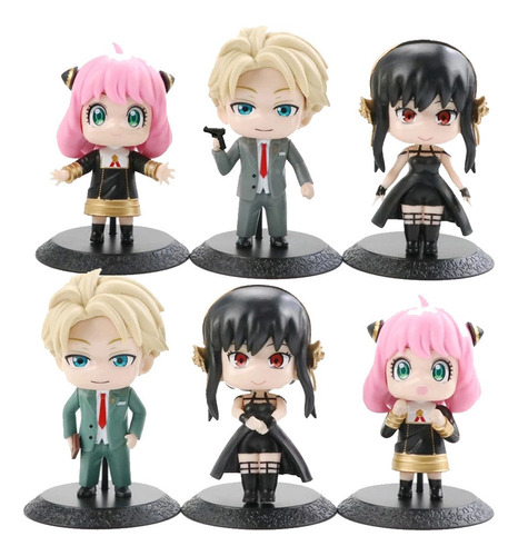 /6pcs/set Spy Spy X Figura Familia Pvc Juguetes Familia Anya