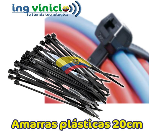 Amarras Plasticas Dexxon 20cm Dxn3008n Negras Zunchos 100u
