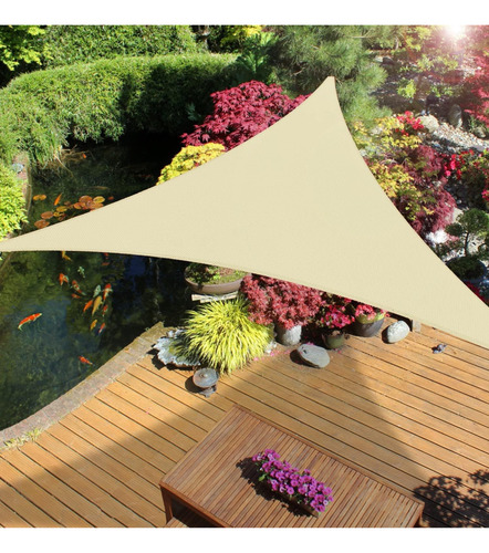 Toldo Vela Triangular 3x3x3 Metros Protección Uv